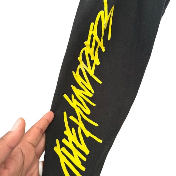 The Hundreds Hoodie Black Yellow Graffiti Bomb Pullover Mens Sweatshirt - Picture 7 of 12